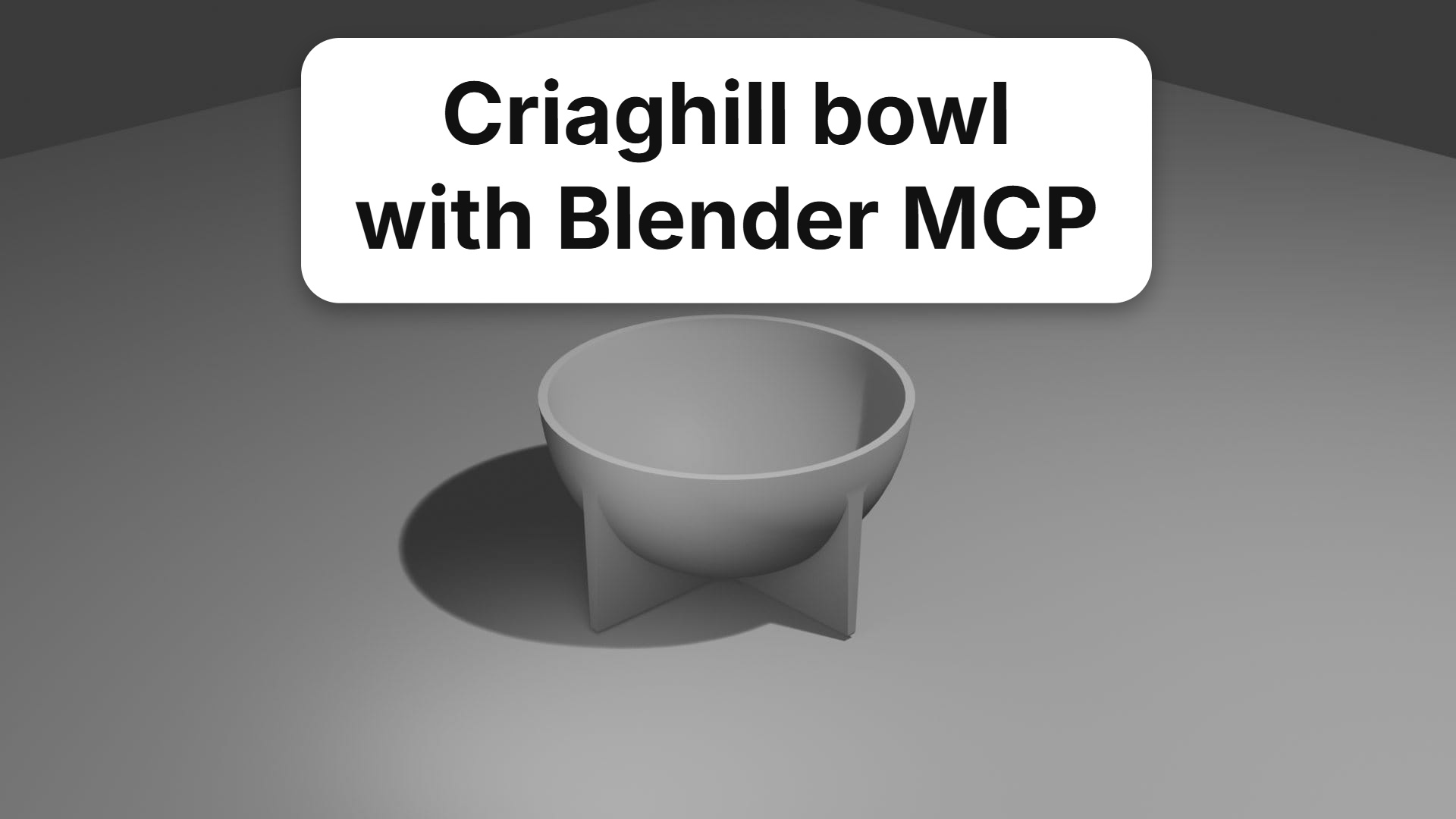 Reverse-Engineering the Craighill Standing Bowl: Procedural CSG and Rolling Fillets in Blender MCP