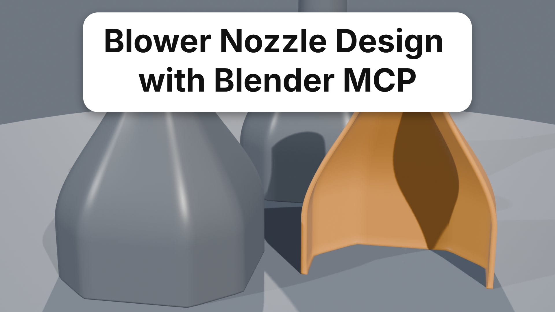 Procedural 3D Modeling with Blender MCP: Designing a 36mm Aerodynamic Blower Nozzle