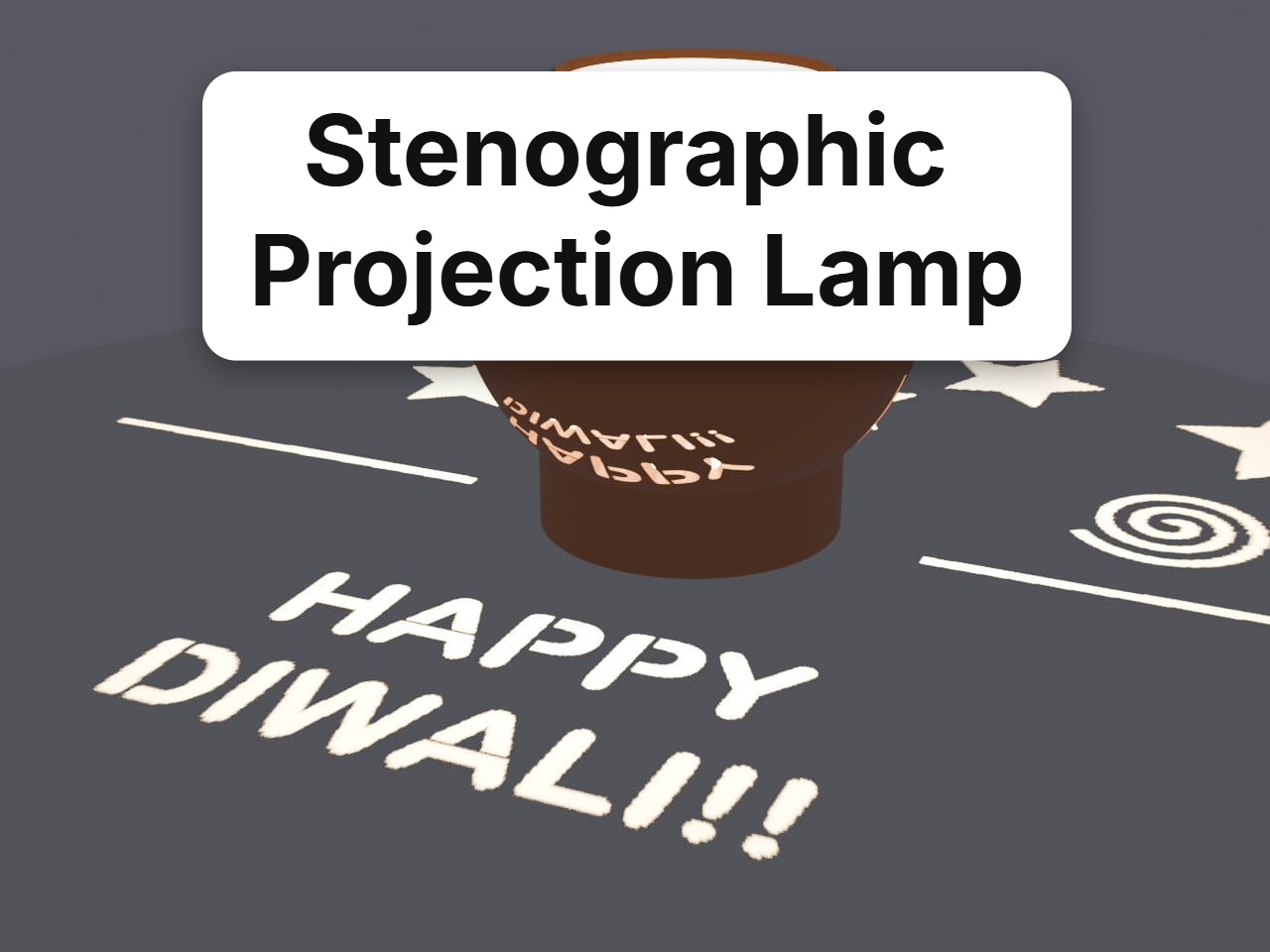 Interactive SVG-to-3D Stereographic Projection Lamp in Blender