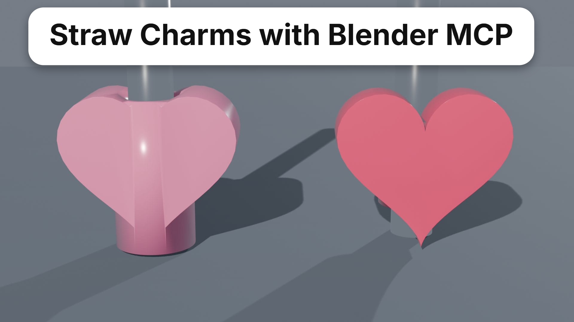 Parametric 3D Straw Charms: Mathematical Curves, Sleeve Clearances, and Blender MCP